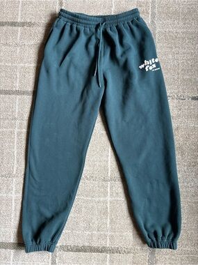 White Fox Boutique Offstage Sweatpants Cuffed Joggers Ocean Size Medium